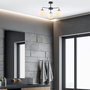 Opviq Lámpara de araña Viran - 11006 Negro y Crema